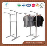 4 Way Garment Display Rack with Wave Hangrail