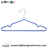 Audited Supplier Blue PVC Coated Metal Laundry Wire Clothes Hanger