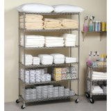 Mobile Metal Wire Restautant Shelving with 6 Tiers