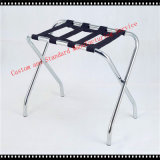 Easy Fold-up Storage Hotel Room Luggage Rack in Chrome