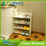 4 Layers Designs Wood Showcase Storage Shoe Rack for Sale