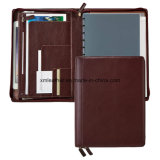 Full Grain Leather A4 Zip Folder Folio for Business Men