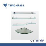 10mm Clear / Frosted Tempered Shelf Glass Glass Shelf for Showeroom / Wall Corner