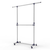 Stainless Steel Clad Pipe Adjustable Garment Rack Clothes