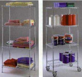 Low Cost 4 Tiers Chrome Wire Shelf Metal Rack From Shelving China Supplier