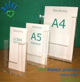 Free Standing Clear Acrylic Brochure Holder