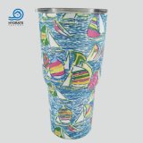 Retro Pattern Stainless Steel Insulation Coffee Thermal Tumbler
