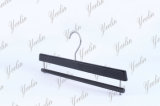 Black Wood Pants Hanger with Metal Hook, Wooden Pants Bar (YLWD33715H-BLK1)