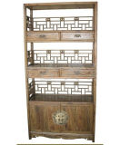 Chinese Antique Furniture Wooden Carved Display Shelf Lwa483