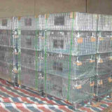 Foldable Wire Mesh Galvanized Container for Warehouse Storage