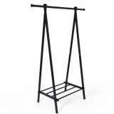 Stable Metal Clothes Rack with Storage Shelf