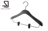 Solid Wood Coat Hanger with Trouser Clips