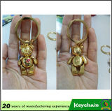 Gold Bear Metal Keychain for Sale