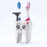 Teeth Style Toothbrush Holder 4 Hole Cartoon Toothbrush Stand Tooth Brush Shelf