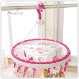 PP Plastic Round Hanger with 24PC Clips (L size 40*35cm)