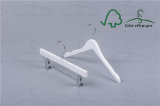 White Wood Pants Hanger with Wood Clothes Hanger