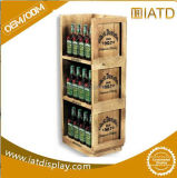 Pop up Wood Floor Retail Display Stand for Drink/Beer