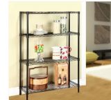 Black Epoxy Coated Metal Storage Wire Shelves, NSF Approval