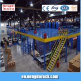 Multi-Level Shelf Metal Attic Shelves with Ladders for Storehouse