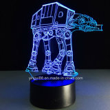 Factory Supply Star Wars 7 Colors Change LED 3D Illusion USB Night Light Desk Lamp