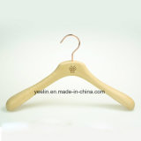 A Grade Beech Wood Top Wooden Clothes Hanger with Rose Gold Metal Hook (YL-yw04)