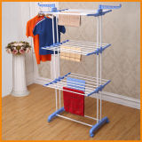 PP Plastic Three Tier Clothes Drying Hanger with Wheels (JP-CR300W)