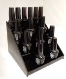 Clear 4 Tier Acrylic Nail Polish Counter Display Stand Nail Polish Black Acrylic Counter Display Rack (FITS UP TO 24 BOTTLES)