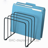 Lightweight Assemblable Metal Wire Tabletop Books Shelf Magazine Display Rack