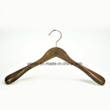 Hotel Wooden Coat Female/Male Hanger with Rose Gold Metal Hoook (YL-yw33)