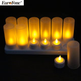 Remote Control Rechargeable 12 LED Candle Holders