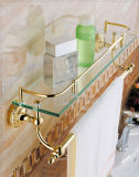 Luxury Bathroom Towel Rack with Glass Shelf