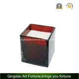 Popular Square Glass Cube Candle for Holiday Decor