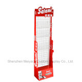 Supermarket Metal Wire Grid Display Shelf Food Standing Basket Floor Display Rack