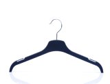 Black Rubber Coated Plastic Hanger with Anti-Slip