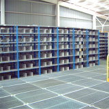 Steel Grating Floor Rack with Storage Bin