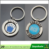 Rotated Metal Round Blank Keyring with Your Design