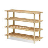 Four Tiers of Pine Shoe Rack with CE (G-SR06)