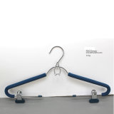 Metal Polished Chrome Clips Clothes Hanger with Foam Hangers for Jeans