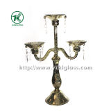 Glass Candle Holder with Htree Posts by SGS (10.5*25*36)