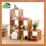 DIY Creative Combination Slotted Bamboo Storage Shelf