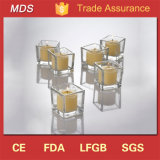 Wholesale Price Wedding Squared Clear Glass Candle Holder