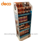 Floor Type Advertising Coffee Retail Cardboard Display Shelf