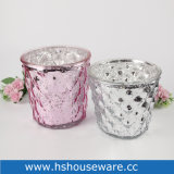 Slivery Glass Candle Holder
