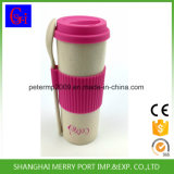 Custom Color Avaliable Plant Fiber Tea Cup with Silicone Lid and Silicone Sleeves