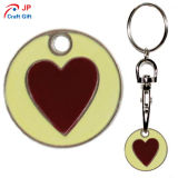 Customized Red Heart Pattern Zinc Alloy Keychain for Sale