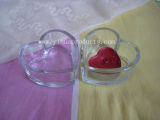 Heart Shape Glass Jar Cup Candle Holder (H007)