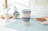 100% Eco-Friendly Wheat Fiber Coffee Mug with Silione Lid and Holder