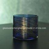 Swirl Finish Glass Candle Holder (ZT-074)