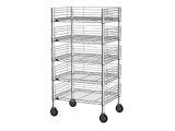 5 Layers Movable Wire Shelving with Ledge