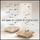 Rotatable Wooden Wardrobes/Garment Store Display Rack/Garment Exhibition Stand